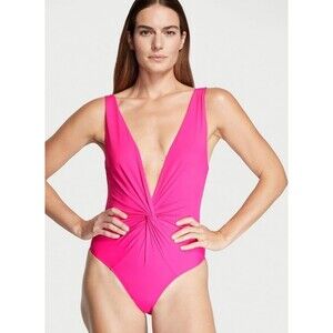 Victorias Secret One Piece Swimsuit plunge pink xl